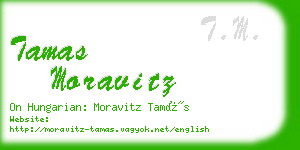 tamas moravitz business card